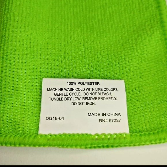 Lime Green Soft Microfiber Towel Cloth Cleaning Polishing Detailing 24" x 14" - Picture 4 of 5